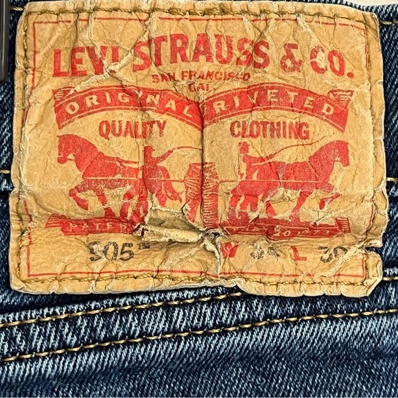 Men’s Levi’s 505 Medium Wash Jeans Size 34x30 Outdoors Utility - Picture 9 of 14